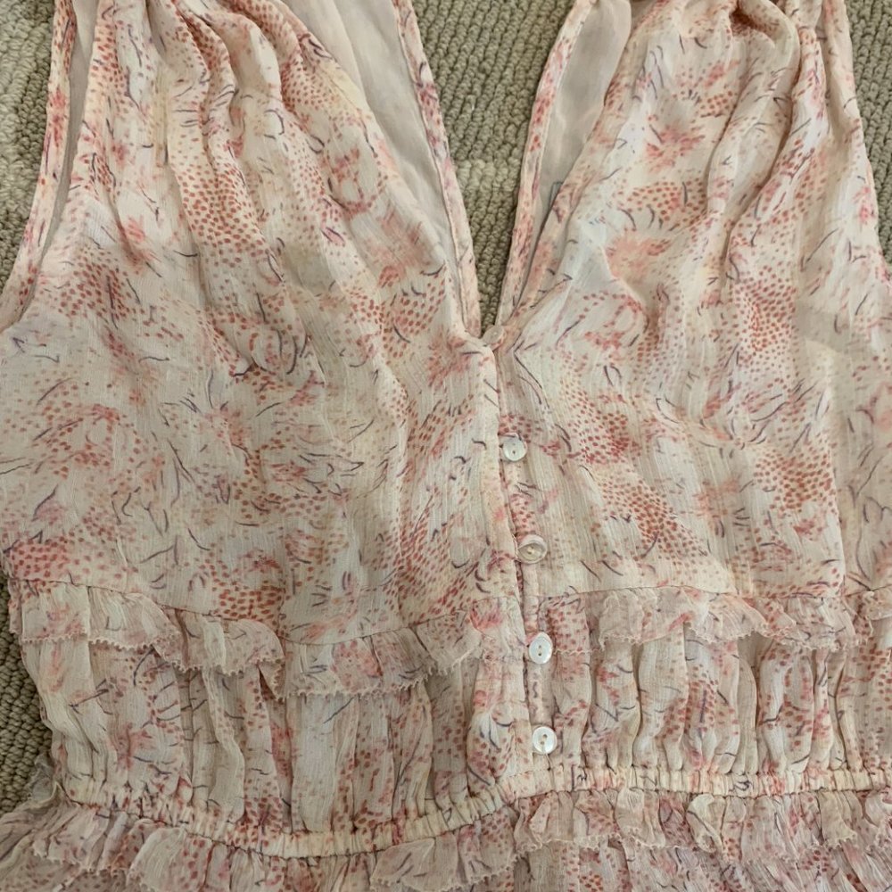 ALLSAINTS Floral Ruffle Mini Dress - Picture 3 of 3